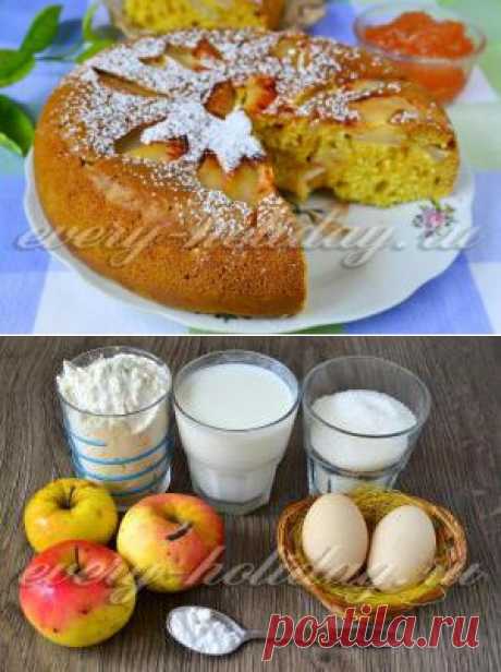 Быстрый пирог на кислом молоке