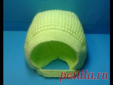 Как связать шапочку для новорожденного спицами. Схема и описание