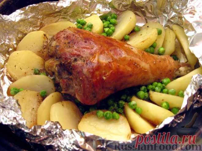 Рецепт: Индюшиная голень в горчичном маринаде на RussianFood.com