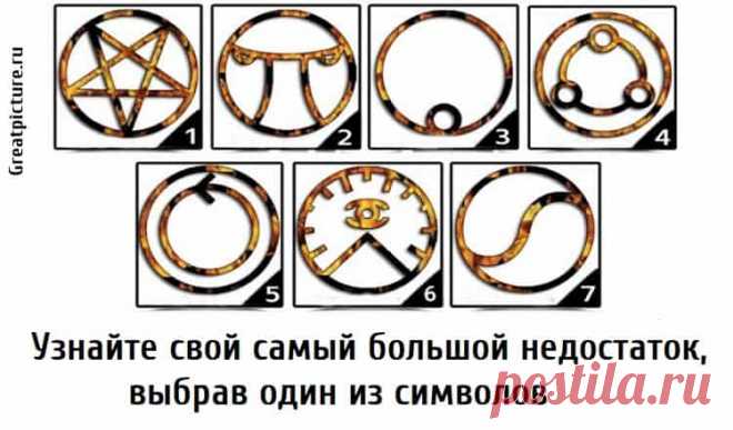 Узнайте свой самый большой недостаток, выбрав один из символов. У всех есть недостатки. Недостаток - это часть нашей жизни, которая раскрывает