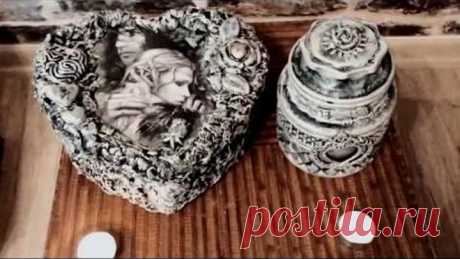 SEVGİLİLER GÜNÜ HEDİYE KUTUSU DEKUPAJ SÜSLEME /DECOUPAGE GIFT BOX for VALENTINE'S DAY / DIY