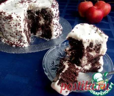 Шоколадно-сливочный торт для Ксюшеньки - кулинарный рецепт