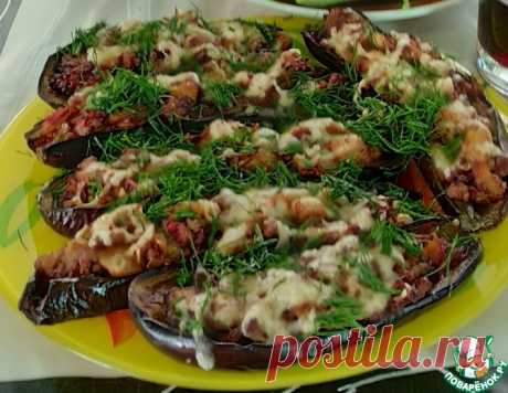 "Лодочки" из баклажанов с фаршем – кулинарный рецепт