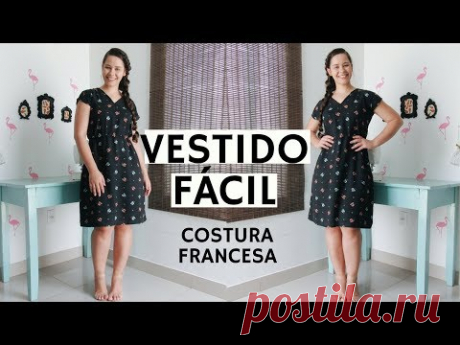 VESTIDO PARA INICIANTES COM COSTURA FRANCESA - ELLEN BORGES