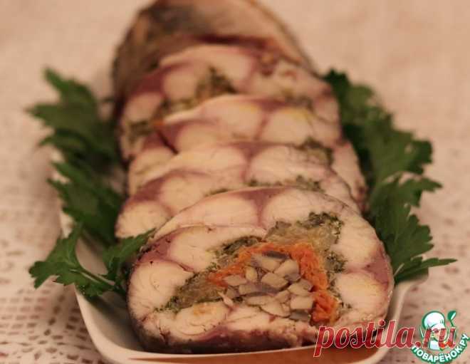 Рулет из скумбрии с грибами