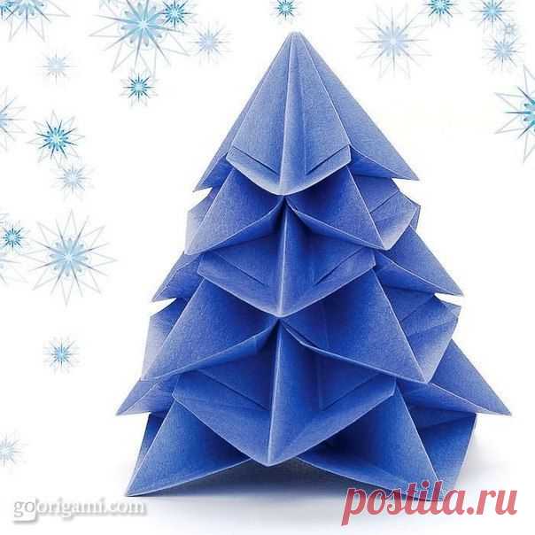 Елочка (оригами).