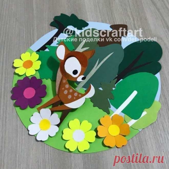 Оленёнок в лесу