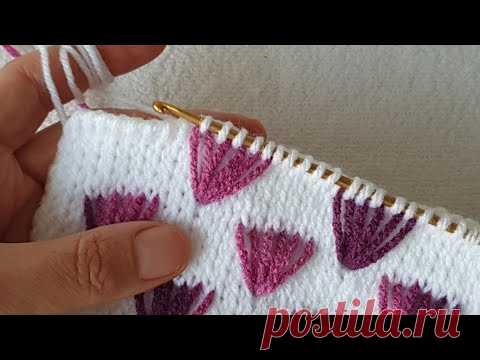 yepyeni Tunus işi düz Örgü modeli  crochet Örgü modelleri