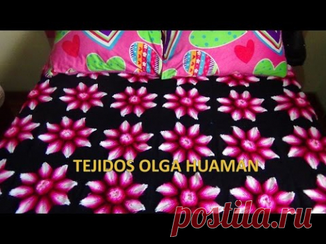 Cuadrado a crochet para colcha estrella en relieves paso a paso video 1