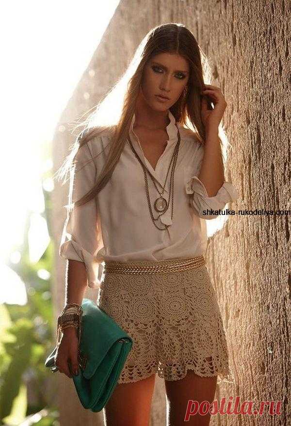 Летние шортики крючком с ажурными мотивами – Скринька рукоділля. Сайт для рукодільниць