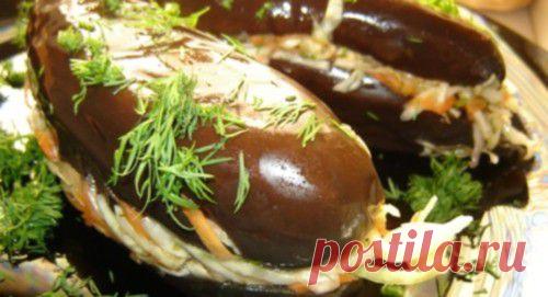Баклажаны фаршированные в маринаде / Простые рецепты