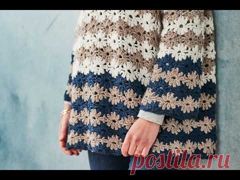 13. Türchen fürs Ahrtal öffnen - Pulli Flower-Power häkeln
