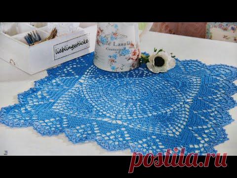 АЖУРНАЯ КВАДРАТНАЯ САЛФЕТКА КРЮЧКОМ. СХЕМА. ЧАСТЬ ПЕРВАЯ.