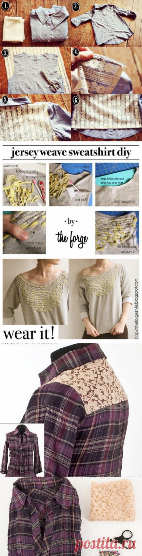 Крутые идеи обновления обычных рубашек и кофт
