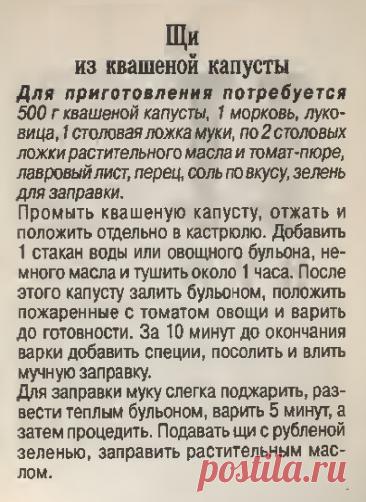 Щи из квашеной капусты