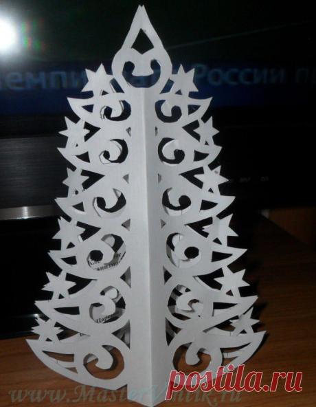 Ёлочка из бумаги своими руками