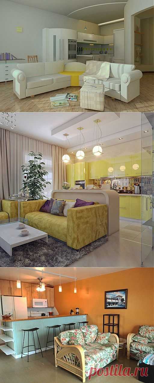 Тонкости дизайна кухни гостиной: примеры удачного зонирования пространства | ВСЁ ДЛЯ ДОМА