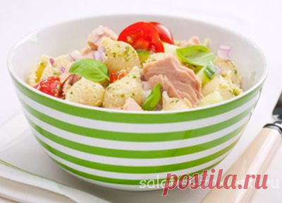 Салат с макаронами и тунцом | ГУРМАН