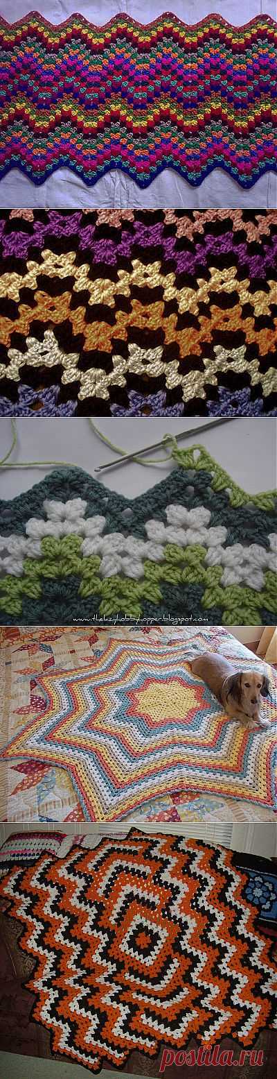How to crochet granny ripple. Пульсация..
