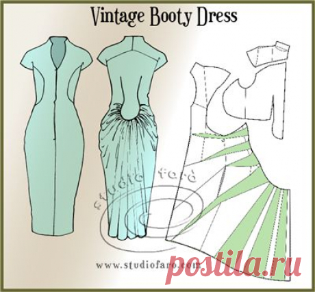 Pattern Puzzle - Урожай Booty платье.