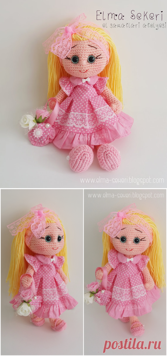 Elma Şekeri El Sanatları Atölyesi - Amigurumi Bebekler ve Örgü Modelleri: Amigurumi Cici Kız'a Yeni Cici Elbise :)