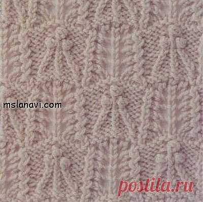 Ажурный узор спицами №86 | Вяжем с Ланой