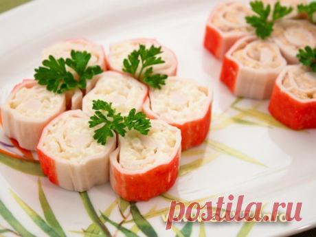 Фаршированные крабовые палочки