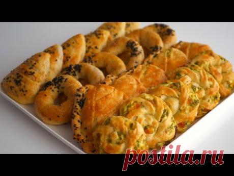 Закусочные пирожки на праздничный стол без дрожжей. Четыре варианта формовки #новый_год_2022