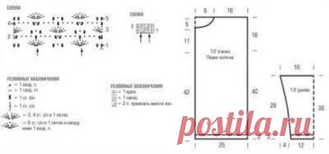 Jacket with patterns crochet