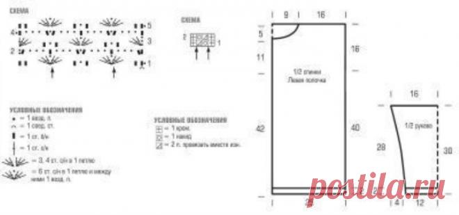Jacket with patterns crochet