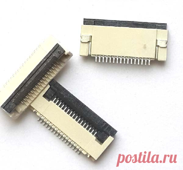 Разъем 16 pin для FFC FPC шлейфов с фиксатором, для ноутбуков, планшетов, нижние контакты, шаг 0,5 мм. Купить SMD гнездо на плату 16 коннекторов для FFC FPC шлейфов с Flip Lock защёлкой, выводы снизу, с шагом 0,5 мм.