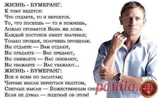 Жизнь — это большой супермаркет- бери, что хочешь, но не забывай — касса впереди, за всё придётся платить...