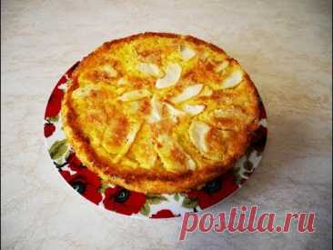 Манник с яблоками без муки