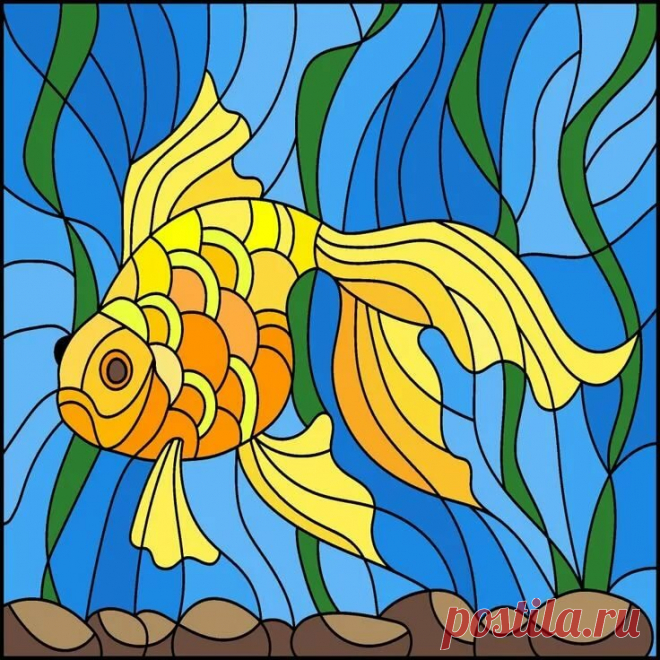 Pin by Jody McCune on Happy Color - Sea Life Каменное искусство, Витражи, Рисунки в Яндекс.Коллекциях