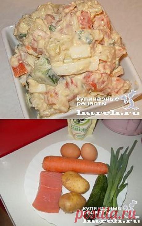 Салат с семгой “Министерский” | Харч.ру - рецепты для любителей вкусно поесть