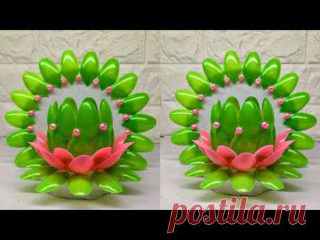 Ide Vas Bunga dari sendok plastik || Flower Vase Craft ideas || Plastic Spoon Craft ideas