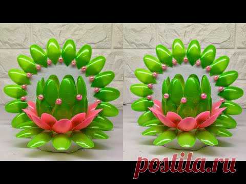 Ide Vas Bunga dari sendok plastik || Flower Vase Craft ideas || Plastic Spoon Craft ideas