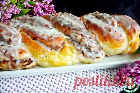 Сдобная плетенка с орехами Кулинарный рецепт