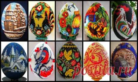 (35) Lovely heart things: Beading: &quot;Easter eggs&quot; (Review + scheme) | яйце
