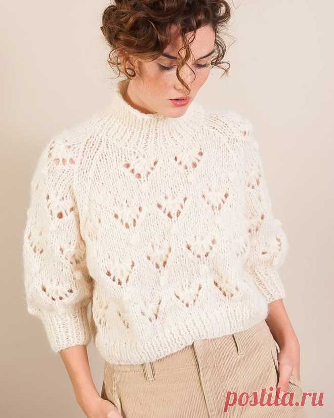 Мягкие, нежные и невесомые вязаные джемперы в оттенках белого: 4 красивые модели с моими схемами | Рекомендательная система Пульс Mail.ru