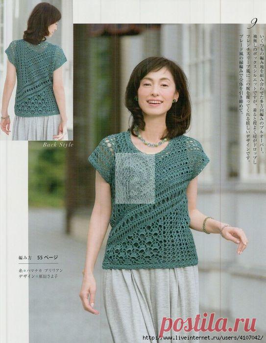 ТОП - ПЭЧВОРК АЖУРНЫМИ УЗОРАМИ. КРЮЧОК.