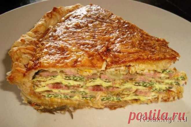 Слоеный пирог «Галета с омлетом» - потрясающе вкусно!