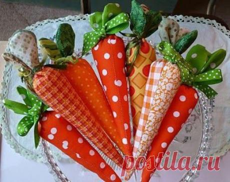 Морковка для зайца своими руками, мягкая игрушка / Мягкие игрушки, тильда своими руками. Выкройки, мастер классы, фото / Ёжка - стихи, загадки, творчество и уроки рисования для детей