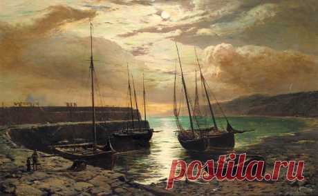Художник Сидни Ричард Перси (Sidney Richard Percy, 1821-1886)

&quot;Лох-Скавейг, остров Скай&quot; (Loch Scavaig, Isle of Skye), 1883 г.