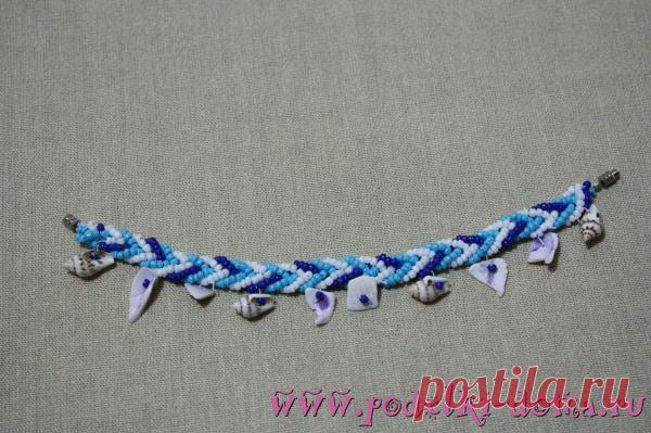 Легкий браслет из бисера - мастер-класс | (: креатифф на дому :)