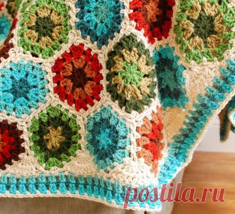 Granny Hexagon Crochet Edging