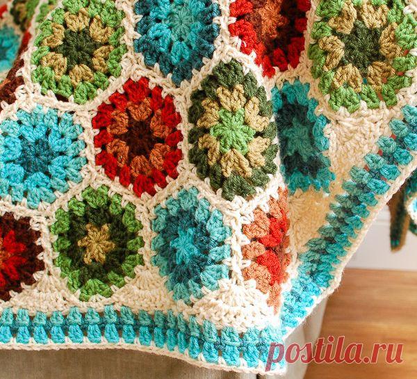 Granny Hexagon Crochet Edging