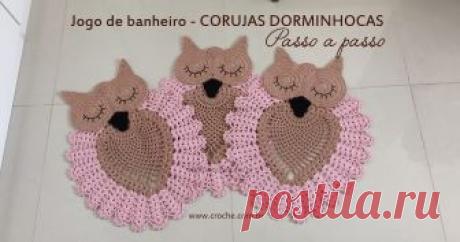 Trilho de mesa corujas passo a passo | Croche.com.br