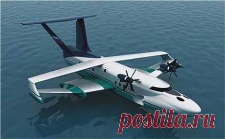 Экраноплан А-080. Грузоподъемность – 9 тонн (100 пассажиров). Крейсерская скорость составит 350–450 километров в час. Мореходность при взлете/посадке – 1,5 метра. Силовая установка в двух вариантах: первый – ТРДД Д-436ТПх7500 кг, второй – стартовые ТРД Р-195х4500 кг, маршевые ТВД ТВ7-117СМх2500 л. с. Дальность – в зависимости от силовой установки: первый вариант – три тысячи километров, второй – пять тысяч километров. Взлетная масса 100 тонн, крейсерская скорость – 410–450 км/ч