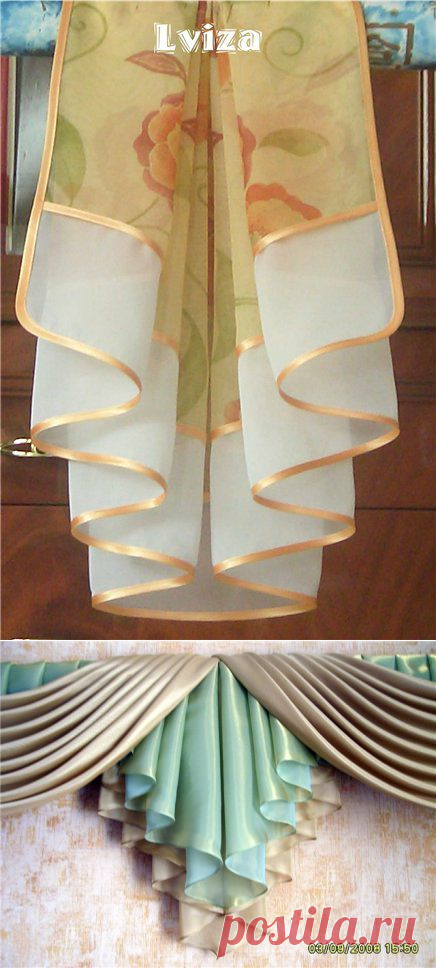 Способы обработки косого среза в элементах декора штор